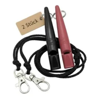 ACME 211.5 Doppelpack Hundepfeife mit Pfeifenband fuchsia
