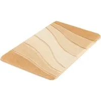 Kleine Wolke Badematte Ocean, Badvorleger, Badezimmer Teppich, Höhe 21 mm, rutschhemmend beschichtet, fußbodenheizungsgeeignet, Kunstfaser, Badteppich, Wellen Design, mit Farbverlauf, Hoch-Tief Effekt, waschbar