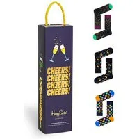 Happy Socks Socken Tagessocke Crew Celebration (Cheers) Geschenkbox - 3 Paar