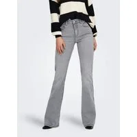 ONLY Bootcut-Jeans ONLLUSH MW RETRO FLARED DNM Materialmix, bootcut fit, Regular Waist,  Retro-Fit