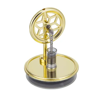 K311 Golden Mini Low Temperature Stirling Engine Model Aluminum Alloy Difference Steam Power Piston Physics Experiment S