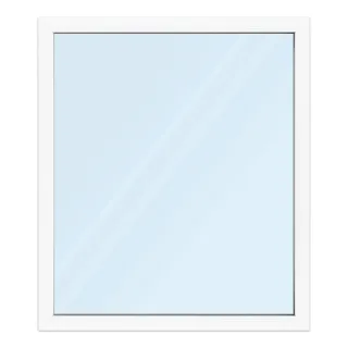 Fenster 130x150 cm, Kunststoff Profil aluplast IDEAL® 4000, Weiß, 1300x1500 mm, einteilig festverglast, 2-fach Verglasung, individuell konfigurieren