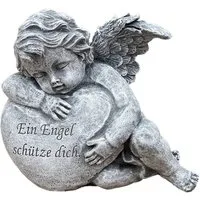 Stone and Style Engelfigur Frostfeste Steinfigur Engel am Herz "Ein Engel schütze Dich"