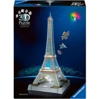Ravensburger 3D-Puzzle Iconics: Eiffelturm - mit Licht, 216 Puzzleteile, Made in Europe