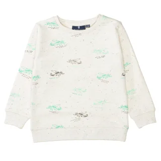 BASEFIELD - Kn.-Sweatshirt bright beige neppy - Gr. - 122