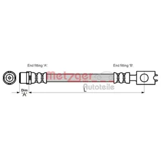 Metzger Bremsschlauch hinten Audi Allroad