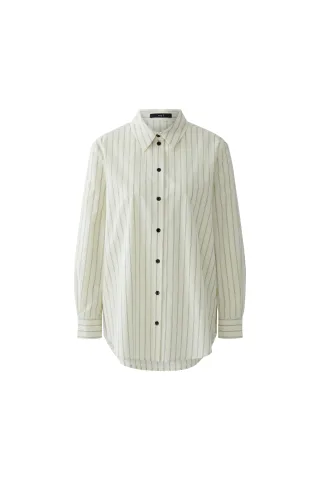 Oui - Hemdbluse white black - Gr. - 34