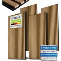 Juskys Wandpaneel, BxL: 60x120 cm, Schallabsorbierend, moderner Holzoptik, hall- und lärmreduzierend