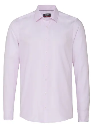 pure - PURE- City Hemd slim fit Langarm rosa - Gr. - M