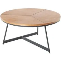 LebensWohnArt Couchtisch Eleganter Couchtisch INGIRO 80cm Eiche natur Metallgestell