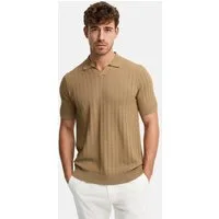Indicode Poloshirt INCystem aus strukturierter Strickqualität mit offenem Kragen