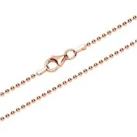 Unique Kette ohne Anhänger Kugelkette aus rosévergoldetem 925er Silber, 1,8 mm BC0018-R