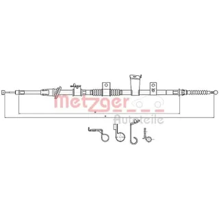 Metzger Handbremsseil hinten rechts Citroen C4 Mitsubishi Asx 17.2300