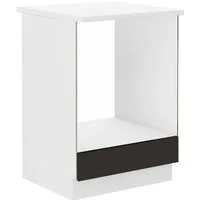 Küchen-Preisbombe Herdumbauschrank Herdunterschrank 60 Küche OMEGA Küchenzeile Küchenblock Schwarz Weiss