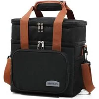LIANNA Kühlbox Kühltasche Große tragbare Isoliertasche für Lunch, Doppeldecker Thermotasche, Kühltasche für Picknick und Ausflüge