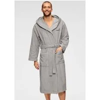 KangaROOS Unisex-Bademantel Cassidy, für Damen & Herren, Standardlänge & Überlänge, Langform, Walkfrottee, Kapuze, Gürtel, mit Taschen, Männer und Frauen, Baumwolle, Reise, Hotel, Sauna, S-3XL