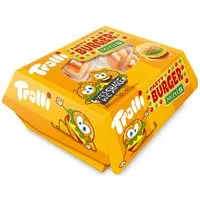 TROLLI Süßigkeit, Trolli Party Burger Minis Schaumzucker und Fruchtgummi 15 x 10g 150g