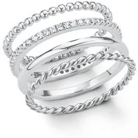 s.Oliver Ring-Set (Set, 4-tlg), mit Zirkonia (synth)