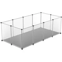 FIVMEN Freigehege Kleintiergehege mit Unterlage DIY Kleintierauslauf Innengehege, Kleintiergehege mit Unterlage DIY Kleintierauslauf Innengehege