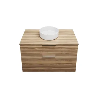 Burgbad Keramik Waschtisch-Set Eqio Frassino Dekor Cappuccino/Alpinweiss, SGUM100F3437C0001 SGUM100F3437C0001