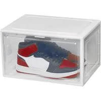 HAC24 Schuhbox Schuhorganizer Aufbewahrungsbox Stapelbar Kunststoffbox Schuhkarton (Set, 3 St), bis Gr.47
