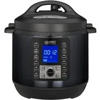 TZS FIRST AUSTRIA Multikocher Druckkochtopf elektrisch 6L, Multikocher, 12 Programme, Reiskocher, 1000 W, 0 l Schüssel, Schnellkochtopf, Dampfgarer mit Warmhaltefunktion, Grau-Schwarz