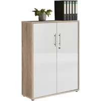 BMG Möbel Aktenschrank Office Edition (ideal für Aktenordner) 3 OH, abschließbar, Hochglanz lackiert oder matt
