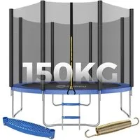 Sekey Gartentrampolin Kinder Trampolin Outdoor Gartentrampolin mit Rutschfester Leiter, Ø 366 cm, Ø 244/305/366 cm, TÜV Rheinland GS-Zertifiziert