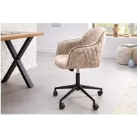 riess-ambiente Drehstuhl EUPHORIA champagner greige, Büro · Samt · Metall · höhenverstellbar · mit Armlehne · Home Office