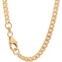 HOPLO Panzerkette Goldkette Panzerkette Halskette Breite 2,8 mm 42 cm 333 - 8 Karat Gold, Made in Germany