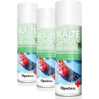 Oputec Erste-Hilfe-Set 3x400ml Oputec Kältespray mit Minzöl - Erste-Hilfe Kühlspray Eisspray, (Spar-Set)