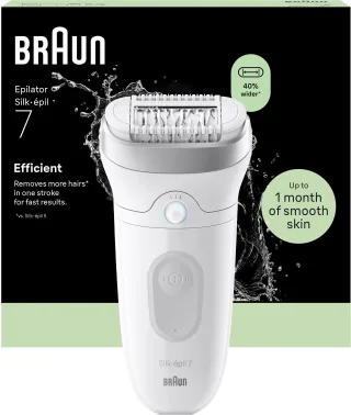 Braun Epilierer "Silk-épil 7 SE7-011" Wet & Dry, breiter Kopf, langanhaltend glatte Haut
