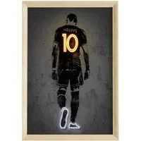 JUSTGOODMOOD Poster Premium ® Kylian Mbappe Fußball Poster· Neon Effekt · ohne Rahmen