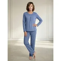 zeitlos Pyjama Pyjama Set Langarm - Blüten Floral Kellerfalte