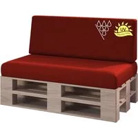 sunnypillow Palettenkissen Milano - 2er Set Palettenauflage mit abnehmbarem Bezug Kaltschaum, 2er Set Sitz- und Rückenkissen
