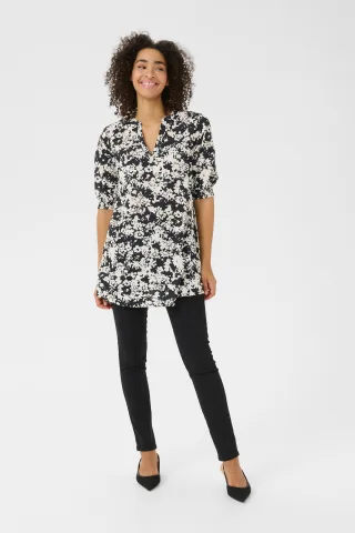 Tunika Regular fit black white
