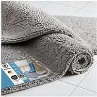 HELLSER Badematte DINA - Badezimmerteppich rutschfest & waschbar - Chenille, rutschhemmend beschichtet, fußbodenheizungsgeeignet, schnell trocknend, Polyester, Saugfähig & Schnelltrocknend, Oeko-TEX Badvorleger