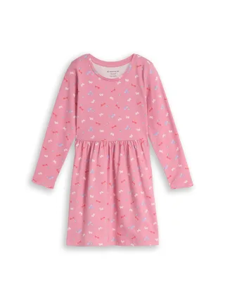 tom tailor kids - Mini-Kleid mit Muster pink mini butterfly design - Gr. - 122