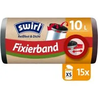 Swirl Müllbeutel Swirl® Fixierband-Müllbeutel 10 L Reißfest & Dicht