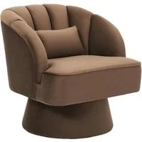 GarveeMore Sessel Sessel mit 360 Grad drehbare Kuscheltonnen-Akzentsofasessel, Samtbezug,Armlehnensessel,Polstersessel,Akzentstul