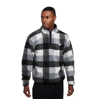Nike - "Winterized" Fleece-Oberteil für Herren, Stehkragen (Schwarz/Weiß)