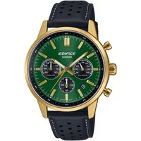CASIO EDIFICE Chronograph EFR-575CL-3AEF, Quarzuhr, Armbanduhr, Herrenuhr, Lederarmband, analog, Tag