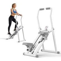 MERACH Stepper Stair Stepper Heimtrainer Klettergerät bis 150 kg, Fitness für Zuhause (mit LCD-Anzeige & Echtzeit-Tracking, 1-tlg., 3 Widerstandsstufen, Fitnessgerät für Beine & Core), Gelenkschonendes Klettertraining, max. Benutzergewicht 150 kg