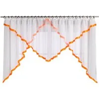 Joyswahl Scheibengardine Claudia (1 St), Kräuselband, transparent, Voile mit Satinband