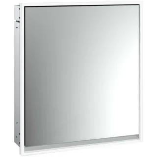 Emco Loft Unterputz-Lichtspiegelschrank 979805101 600x733mm, LED umlaufend, 1 Tür, Anschlag links, aluminium/Spiegel