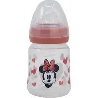 Disney Minnie Mouse Babyflasche 150 ml – Weithalsflasche mit Silikon-Sauger & 3 Positionen