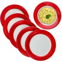MamboCat Speiseteller 6er Set Variant Rot Speiseteller Ø27cm bunte große Ess-Teller