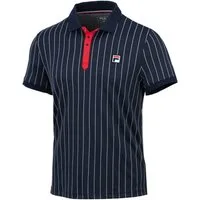 Fila Poloshirt Stripes (100% Polyester) navyblau/weiss Herren