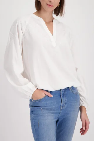 monari - Bluse mit Stickerei off-white - Gr. - 38