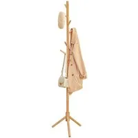 Yorbay Garderobenständer Kleiderständer mit 8 Haken, Freistehender Kleiderständer 174cm, Für Kleidung, Hüte, Rucksäcke